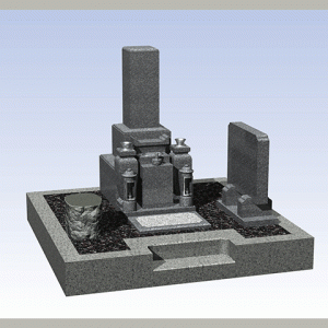 近江大霊園4聖地　外柵施工済区画（残6区画）　神戸東西型石碑8寸･霊標付プラン