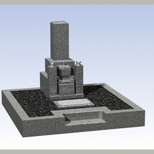近江大霊園4聖地　外柵施工済（残6区画）　京都型石碑8寸プラン