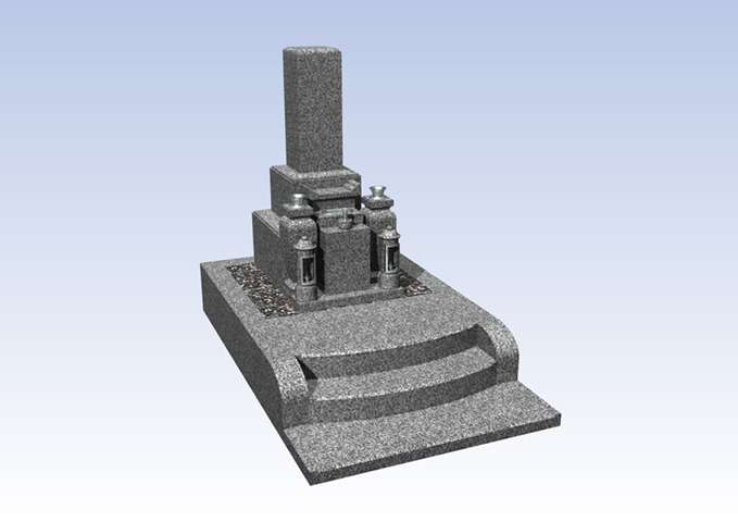 ２．４㎡区画モデル　和型石碑　標準セット
