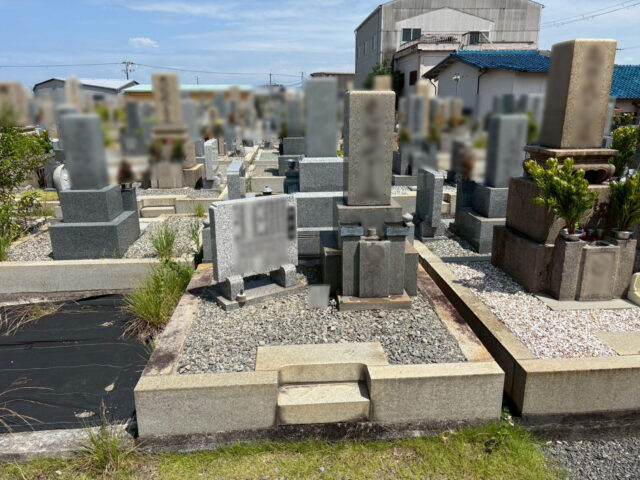 鶴原東墓地 お墓じまい 工事前の様子